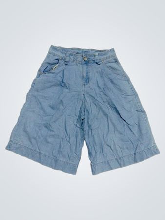 Hellblaue Jeans-Shorts