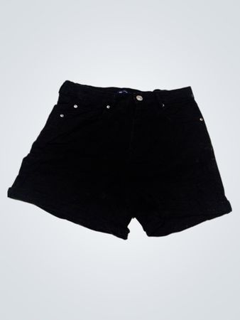 MO JEANS Damen Schwarze Denim-Shorts Größe 38