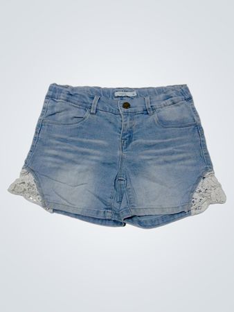 Name It Hellblaue Denim-Shorts mit Spitzendetails