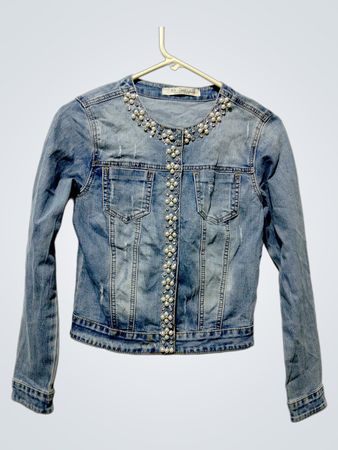 Re-Dress Fashion Jeans Embellished Denim Jacket