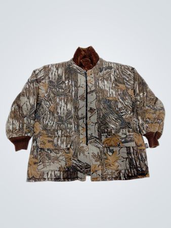 Veste camouflage avec doublure orange