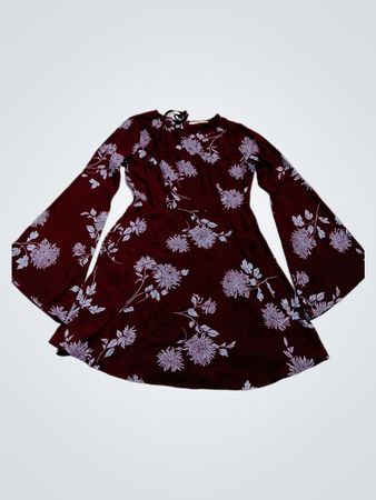 Forever 21 Floral Bell Sleeve Mini Dress