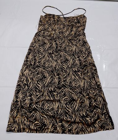 Robe à bretelles spaghetti imprimé zèbre CHOCOLATE U.S.A.
