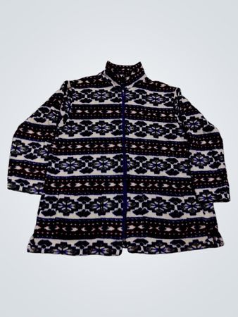 Fleecejacke mit geometrischem Muster