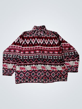 Fleecejacke mit geometrischem Muster