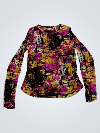 TALL GIRL Langarm-Abstract-Druck-Oberteil