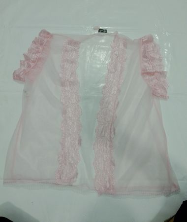 Hana Dale Pink Lace Trim Robe