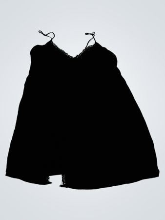 Schwarzes Spitzen-Besatz-Slipkleid