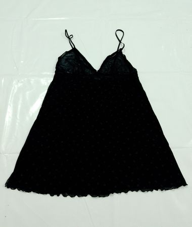 Schwarzes Babydoll-Nachtkleid
