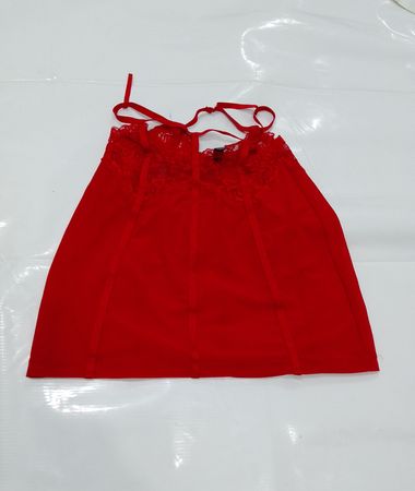 Dreamgirl Rotes Spitzen-Babydoll-Lingerie-Oberteil