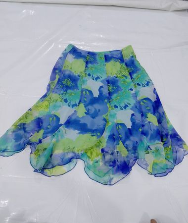 Clothing Co. by Notations Damenblauer Rock mit Blumenmuster