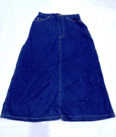 Blauer Denim-Maxikilt
