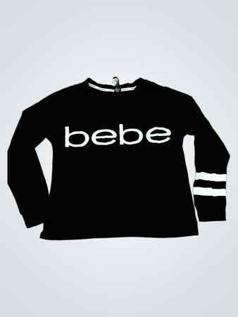 Bebe Top a Maniche Lunghe con Collo Girocollo