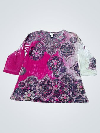 Chico's Damen 100% Polyester Größe 2 Oberteil