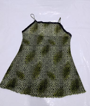 Classics Leopard Print Slip Dress mit Spitzenbesatz