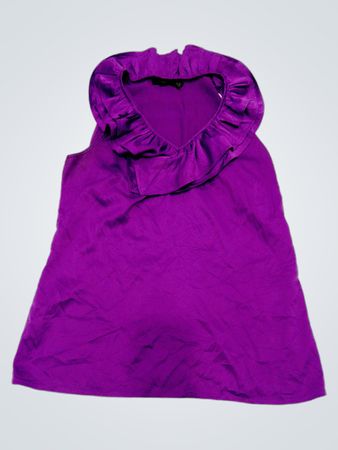 Das Limited Damen lila Rüschentop ohne Ärmel