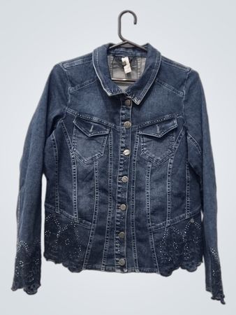 tredy Damen Jeansjacke mit Verzierungen