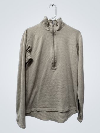 T-shirt à manches longues à zip 1/4 tan