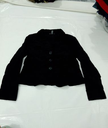 INC INTERNATIONAL CONCEPTS Petite Schwarze Cordblazer