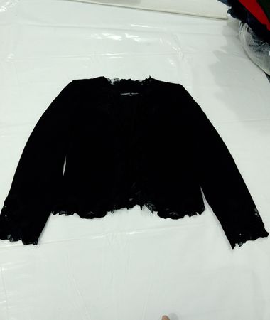 ALBERT NIPON Jacke mit schwarzer Spitzenkante