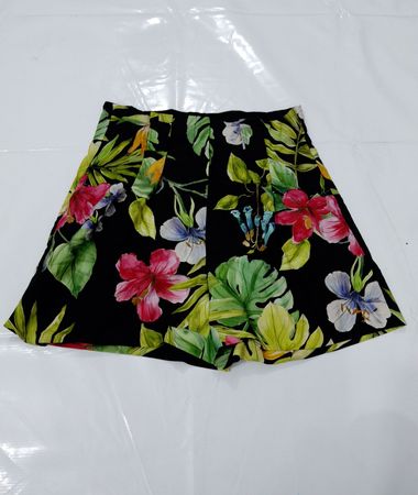 MNG Suit Black Floral Print Shorts