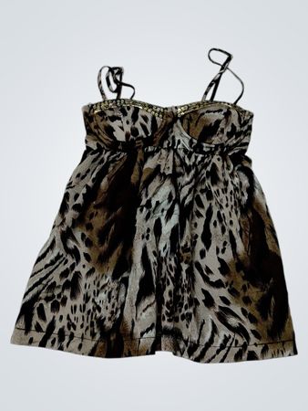 Robe Mini à Imprimé Animal