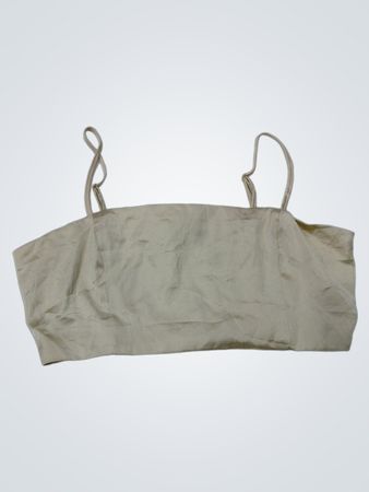 House of Harlow 1960 Beige Smocked Crop Top