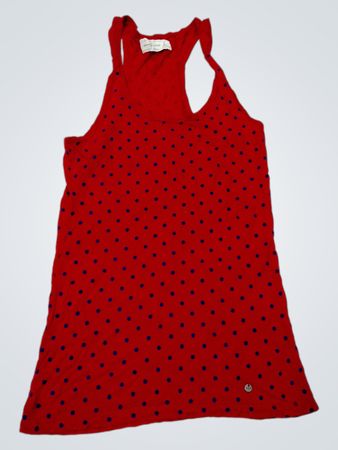 Haut débardeur rouge à pois d'Abercrombie & Fitch