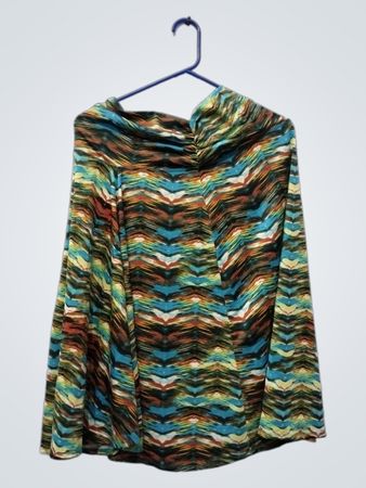 Studio JPR Damen Midi-Rock mit abstraktem Druck