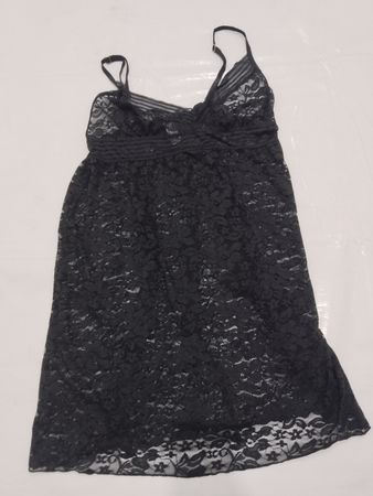 Lilac London Black Lace Slip Dress