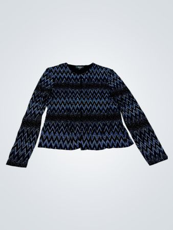 Dressbarn Collection Women's Long Sleeve Zigzag Blouse