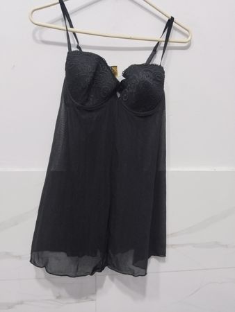 SEXY LINGERIE Schwarzes Spitzen-Babydoll