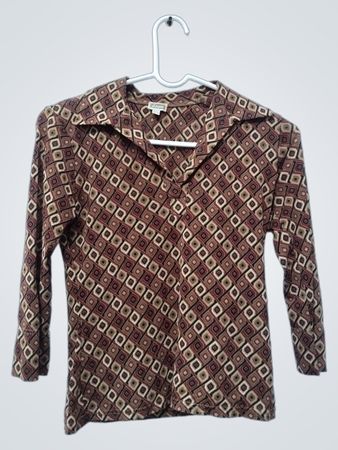 Etam Geometric Print Langarmhemd
