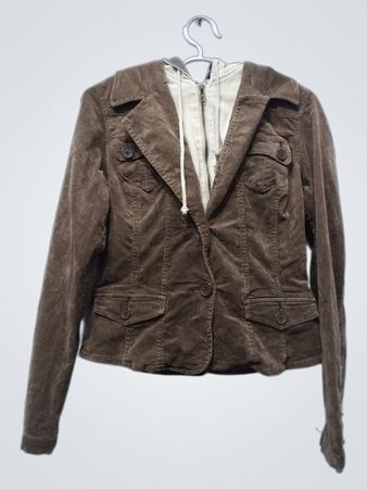 Nori Damen Cordblazer mit Kapuze
