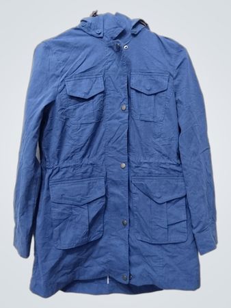 Talbots Blaue Kapuzen Utility Jacke