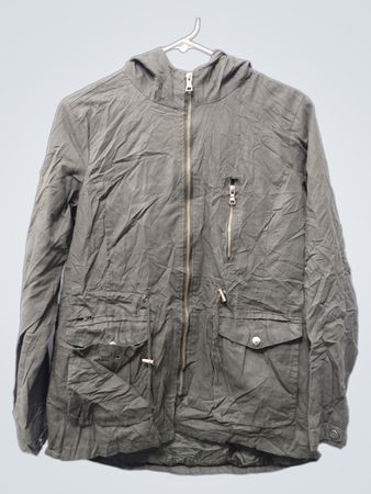 MISS LONDON Kollektion von Damen Olivgrüner Kapuzenjacke
