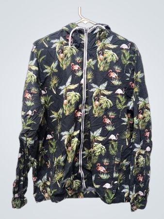 DENIM & FLOWER RICKY SINGH Tropical Flamingo Print Kapuzenjacke
