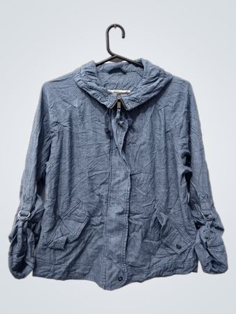 Eddie Bauer Damen Blau Chambray Utility Jacke