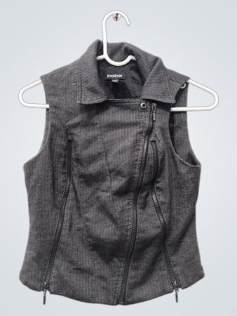 Bebe ärmellose Zip-Up Weste