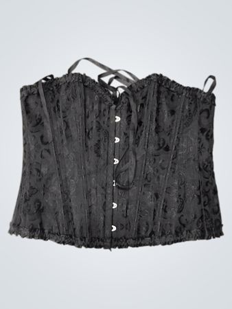 Schwarzer Jacquard-Korsett