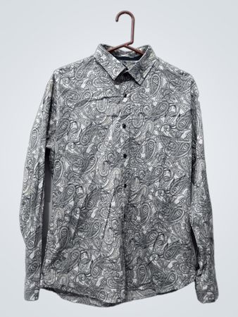 TAROCASH Paisley Print Langarm Button-Up Hemd