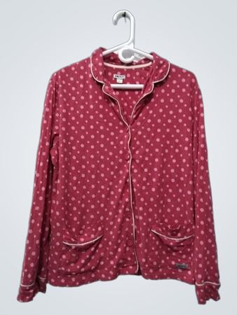DKNY Pink Polka Dot Schlafanzug-Oberteil