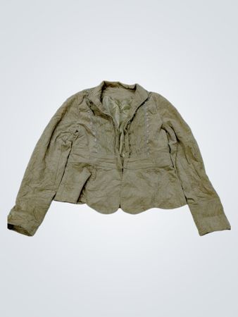 Beiger Blazer mit Knopfmanschetten