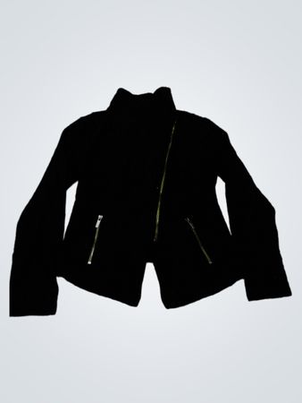 HALOGEN schwarze Jacke mit Reißverschlussdetail