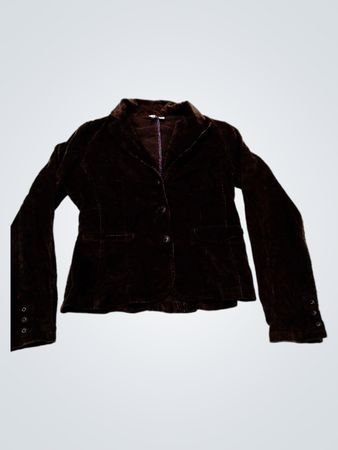 St. John's Bay Stretch-Braun-Samt-Blazer