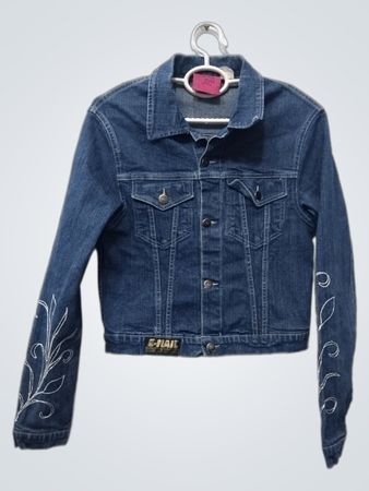 CAROL'S Kids Jeansjacke mit bestickten Ärmeln