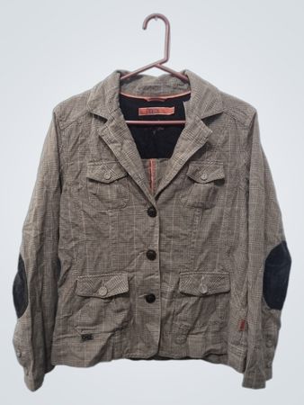 CECIL Damen-Karo-Blazer mit Ellenbogen-Patches