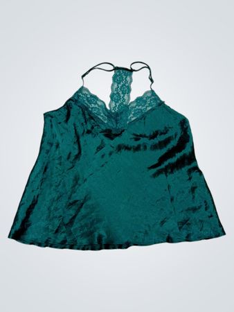 Lilac London Damen-Satin-Cami mit Spitzenbesatz