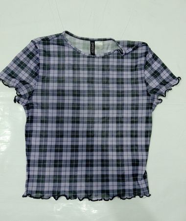 Geteiltes H&M Karo-Mesh-Top