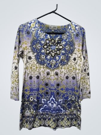 JM Collection Damen Langarmshirt mit Print